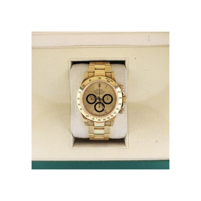 Rolex Daytona1993 Daytona 16528 Champagne Inverted 6 Dial YG Oyster Unpolished 40mm