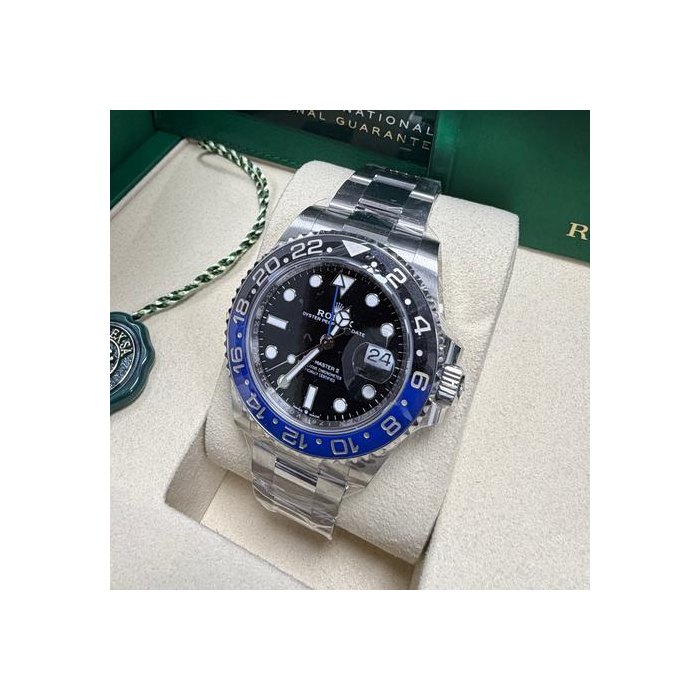 Rolex GMT-Master IIGMT-MasterII 2025 126710BLNR Auto 40 Black Dial Black/Blue Ceramic Bezel Oyster Band Unworn Condition. Complete Full Set.