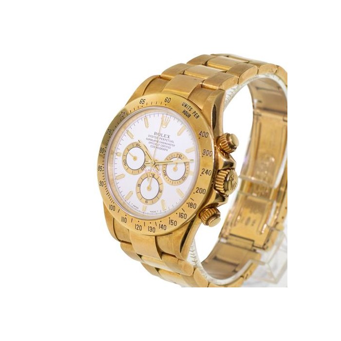 Rolex Daytona40mm 18K Yellow Gold White Dial & Yellow Gold Bezel 16528 Unpolished with Original Card Hang Tags Booklets and Box