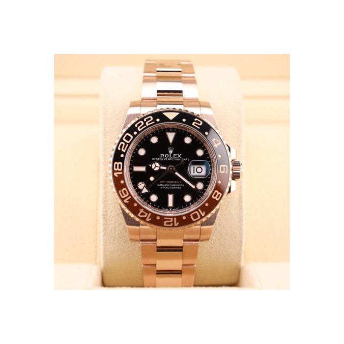 Rolex GMT-Master IIRootbeer Full Rose Gold 126715CHNR Full Rose Gold Full Set