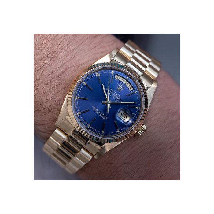 Rolex Day-Date36 18K Yellow Gold | Dark Blue Dial Ref. 18038