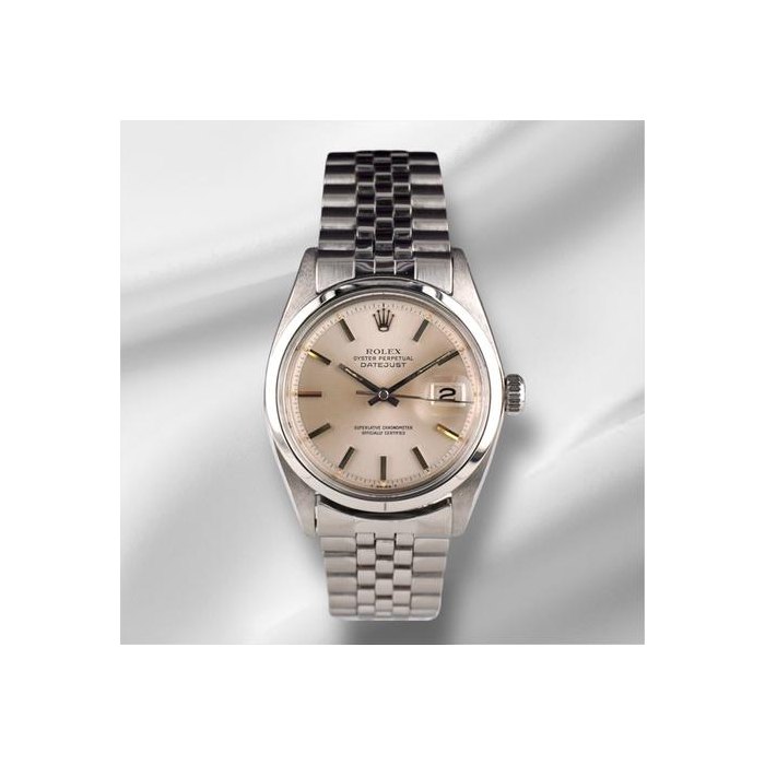 Rolex Datejust36mm Datejust Mens Steel Smooth Folded Jubilee Silver Dial Watch 1600