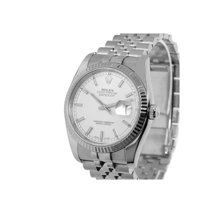 Rolex Rolex Datejust36mm White Gold & Steel Silver Index Dial & Fluted Bezel 116234, Price & Market Data