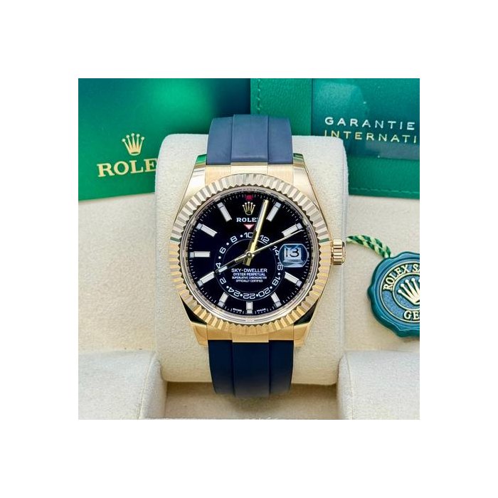 Rolex Sky-DwellerBlack Dial Oyster Flex Ref. 326238