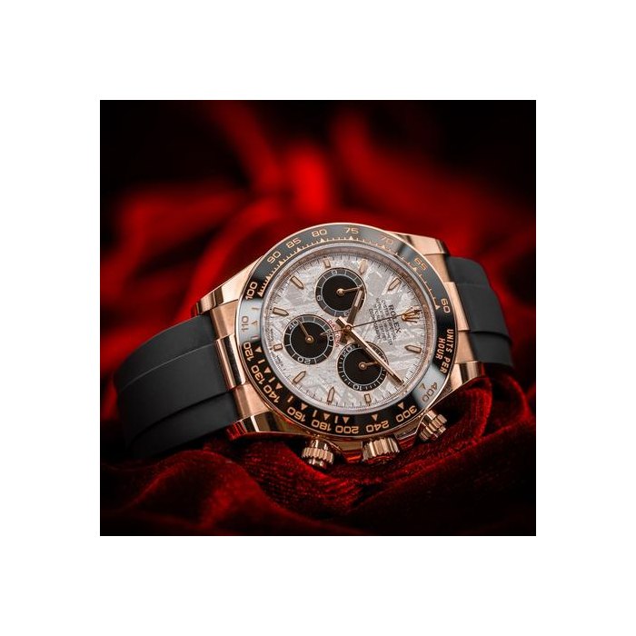 Rolex DaytonaCosmograph Daytona 126515LN Rose Gold Oysterflex Meteorite Dial 40mm
