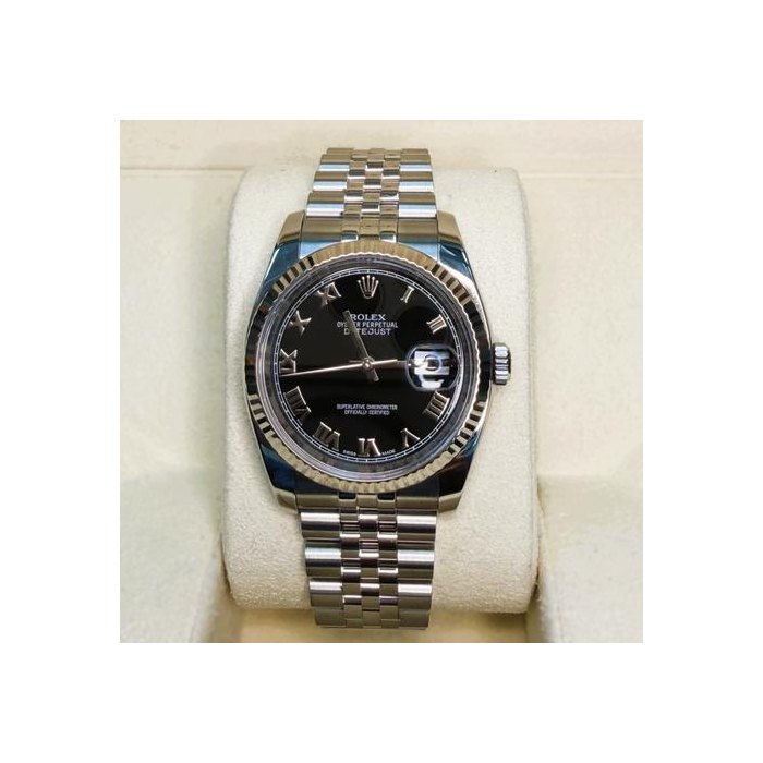 Rolex Datejust36 Black Roman Ref. 116234