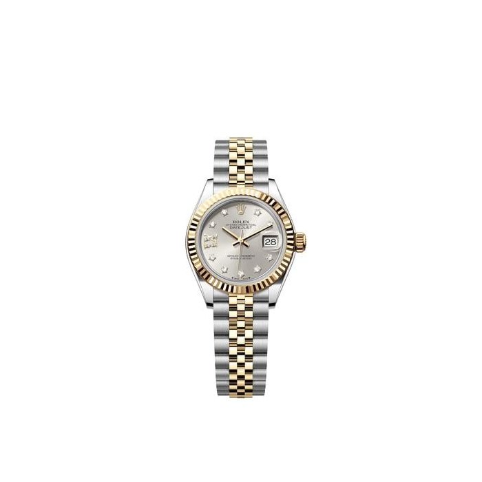 Rolex Lady-DatejustSilver Star Diamond Dial Two Tone Yellow Gold Fluted Jubilee Bracelet Ref. 279173