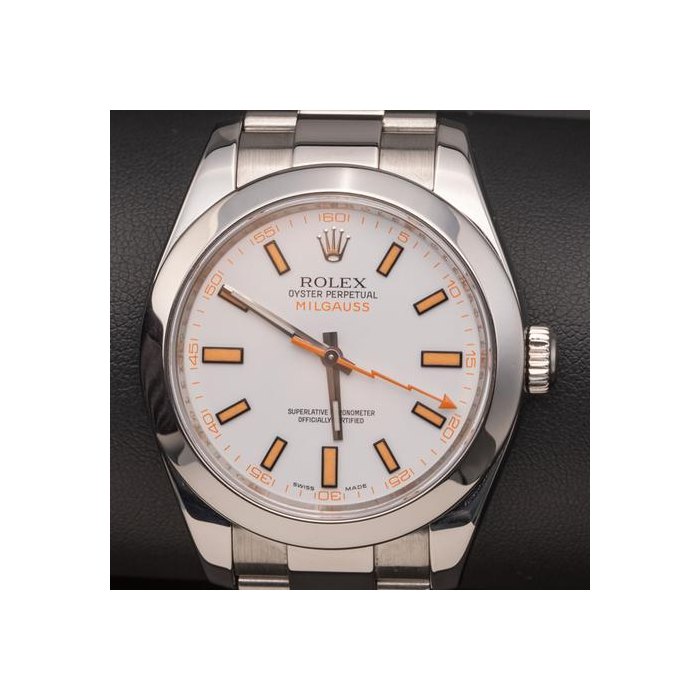 Rolex MilgaussIndex White Dial Appraisal Certificate Ref. 116400