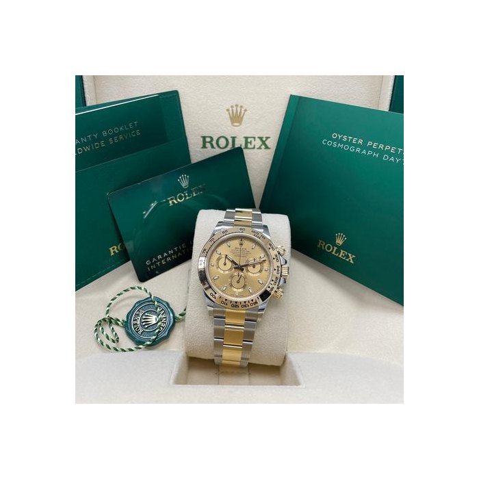 Rolex Daytona116503 Champagne Index Dial Two Tone Yellow Gold Stainless Steel
