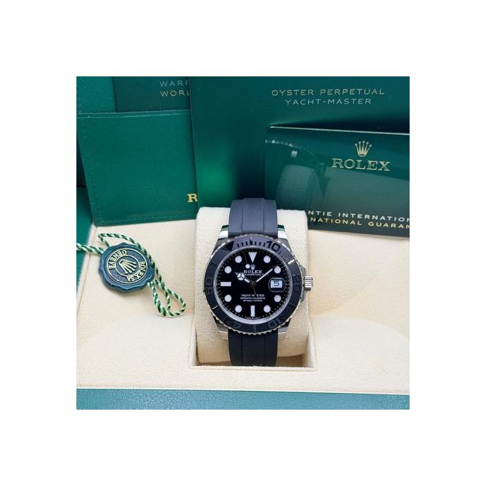 Rolex Yacht-Master42 full set 18kt white gold oyster flex we size to fit warranty Ref. 226659