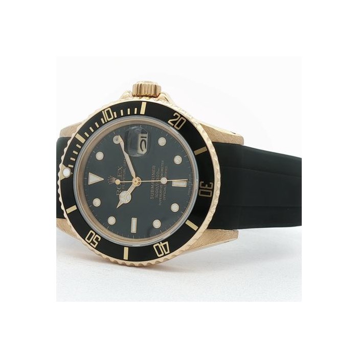 Rolex Submariner DateBlack Dial Solid 18k Yellow Gold 40MM Automatic 16808