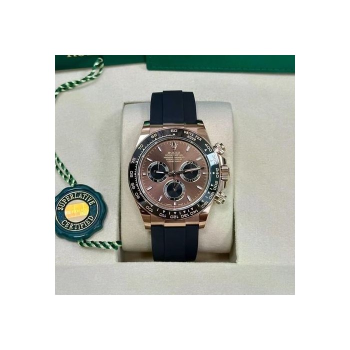 Rolex DaytonaUnworn 2026 Everose Gold 40mm Chocolate Dial Oysterflex Ref. 126515LN