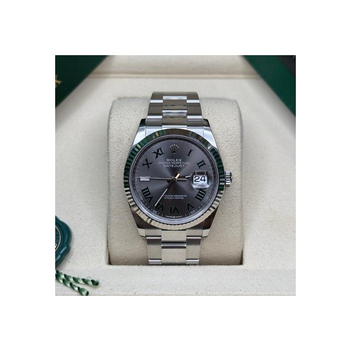 Rolex Datejust36 NEW 2025 Wimbledon Dial Stainless Steel Fluted Bezel Oyster Bracelet Ref. 126234