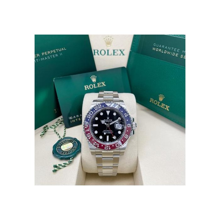 Rolex GMT-Master IIUNWORN GMT-Master II 126710BLRO Pepsi Oyster Bracelet 40mm Stainless Steel Full Set Unworn Complete Box & Papers