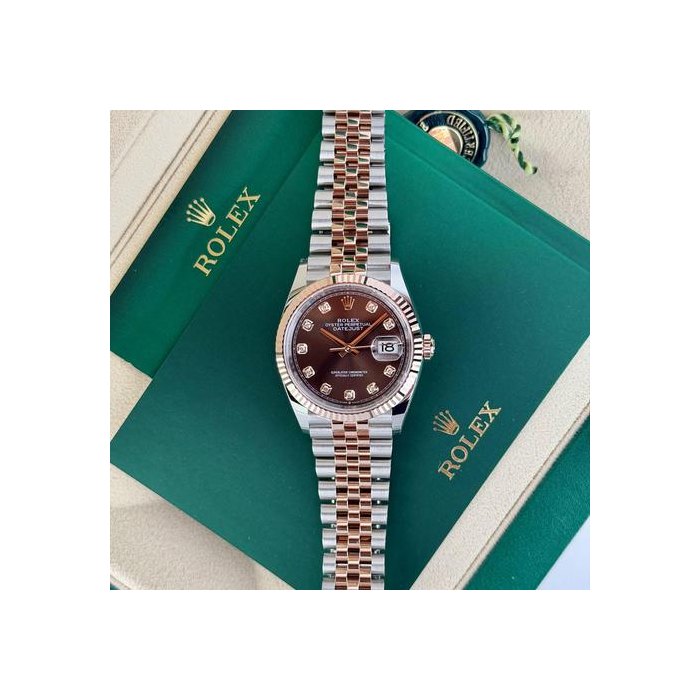 Rolex Datejust36mm UNWORN 2026 Chocolate Brown Diamond Fluted Jubilee 126231