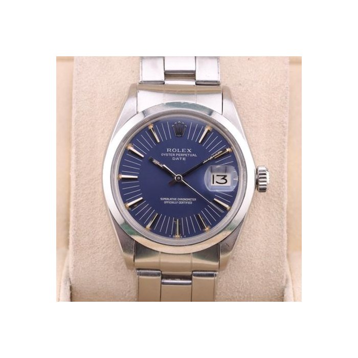 Rolex Oyster PerpetualDate Radial Blue Dial Ref. 1500