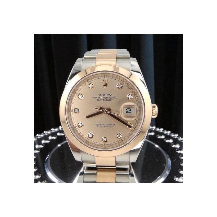 Rolex DatejustFantastic condition 2022 - Datejust 41 - 18k Rose gold and Rose diamond dial Ref. 126301