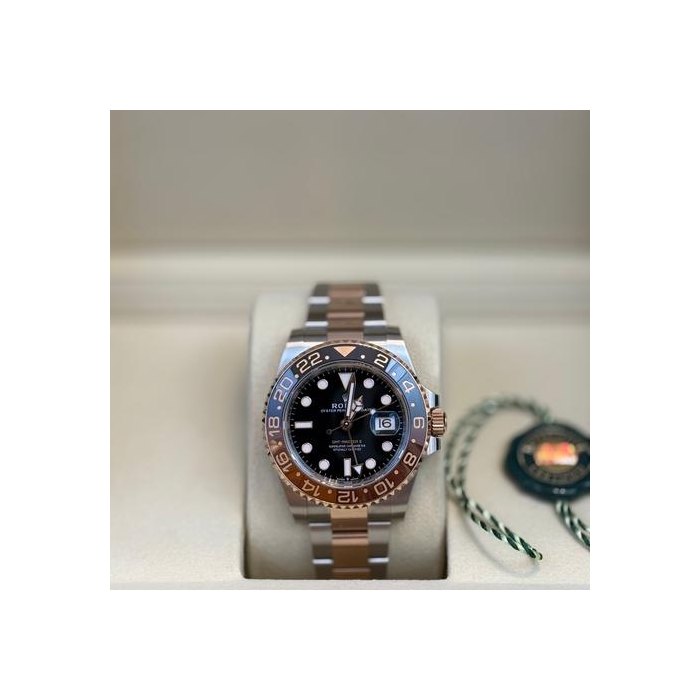 Rolex GMT-Master II2025 Unworn 2 tone Everose Full links box/paper Ref. 126711CHNR