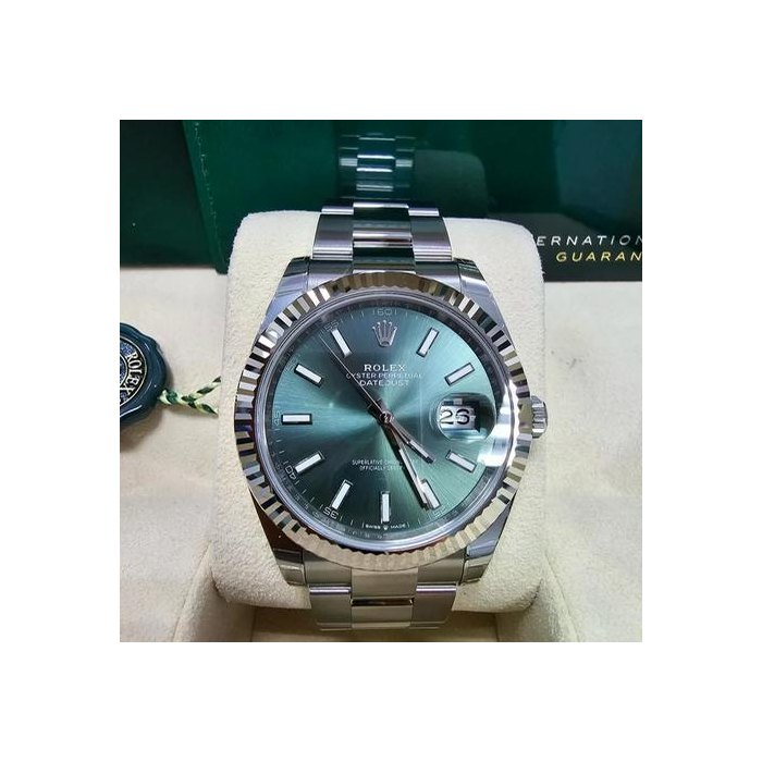 Rolex DatejustUnworn 2026 41mm Black Index Dial Fluted Bezel Oyster Ref. 126334