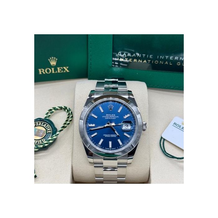 Rolex Rolex Datejust41 2026 Blue Index Oyster Bracelet Unworn Box and Papers, Price & Market Data