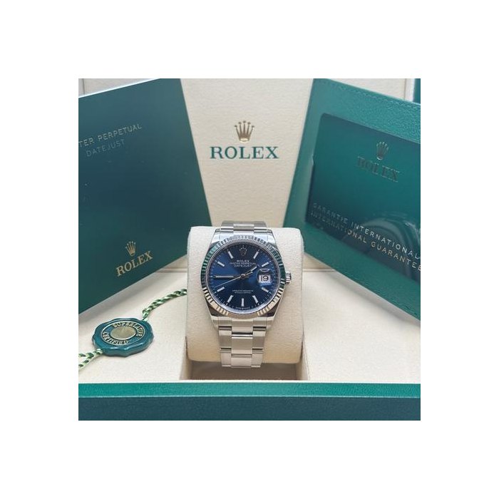 Rolex Datejust36 NEW 2025 Blue Index Dial Stainless Steel Oyster Bracelet Ref. 126234