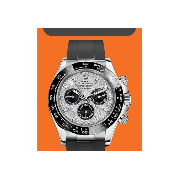 Rolex DaytonaGIO SALE - Rolex Cosmograph Daytona White Gold Oysterflex Silver with Black Sub-Dials Ghost (116519ln-0027)