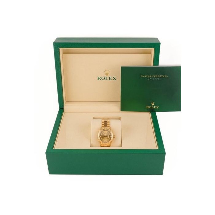 Rolex Lady-Datejust69178 Lady-Datejust 26 mm Champagne Dial President Bracelet Box 1991