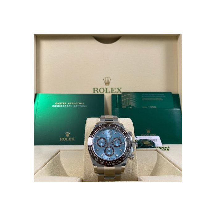 Rolex Rolex DaytonaUNPOLISHED 2020 EXCELLENT Condition Cosmograph Daytona Platinum Ice Blue Dial 116506 FULL SET, Price & Market Data