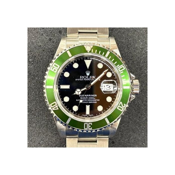 Rolex Submariner Date"Kermit" Green Aluminum Bezel Men's Luxury Watch 16610 Ref. 16610LV