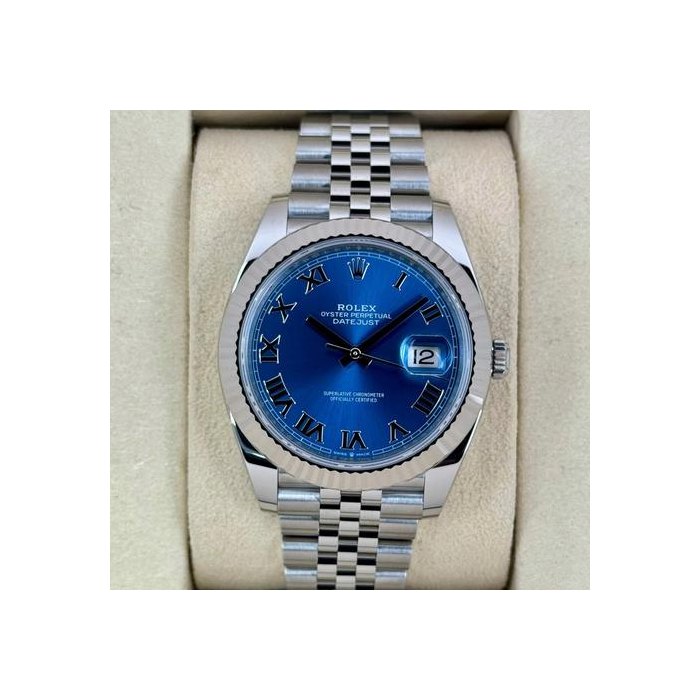 Rolex DatejustNEW 2026 Datejust 41mm 126334 Stainless Steel Jubilee Azzurro-Blue Roman Numeral Dial