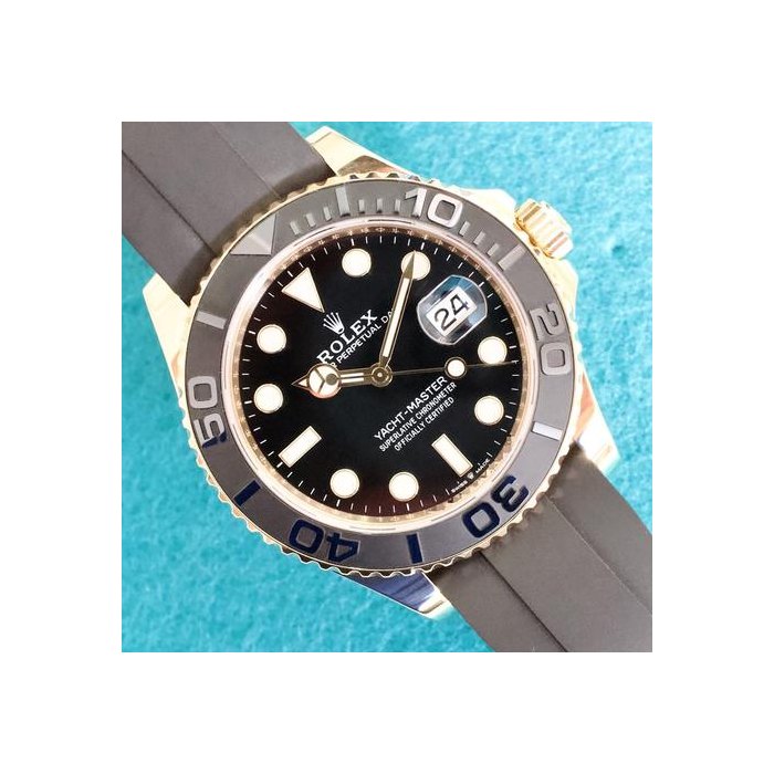 Rolex Yacht-Master226658 42MM Yellow Gold Automatic Oysterflex D/G Factory Warranty Box Papers