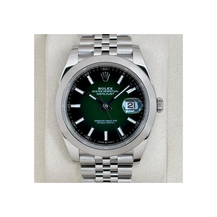 Rolex DatejustNEW 2026 Datejust 41mm 126300 Stainless Steel Jubilee Green Ombre Dial