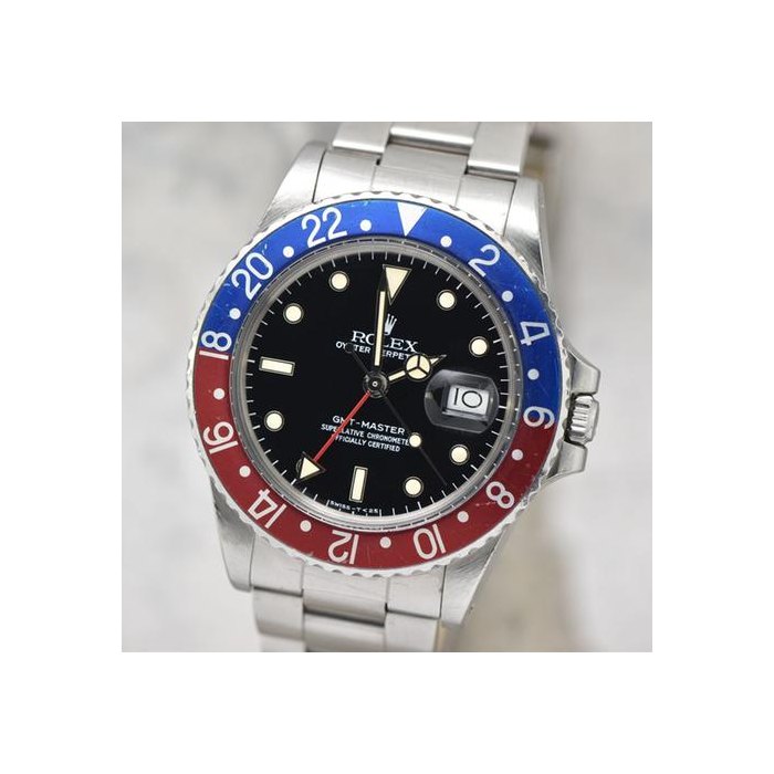 Rolex GMT-MasterVintage Unpolished GMT-Master Pepsi Spider Glossy Dial 40MM 16750
