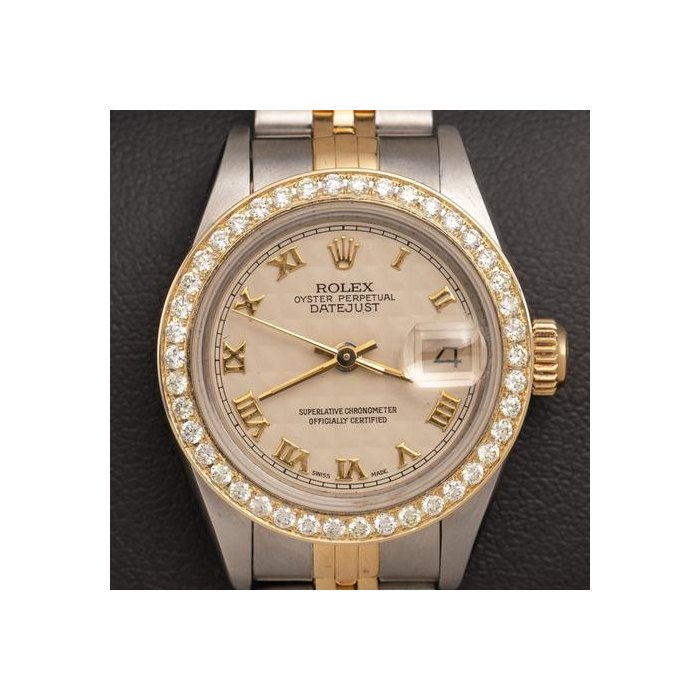 Rolex Lady-DatejustPyramid Roman Dial 1ct Appraisal Ref. 69173