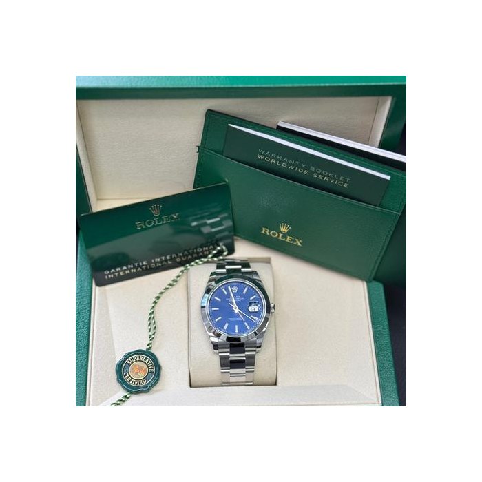 Rolex Datejust41 Unworn 2026 126300 Datejust 41mm Blue Stick