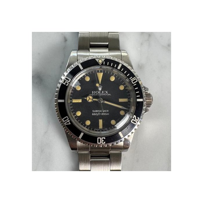 Rolex Submariner (No Date)5513 MK4 Maxi Dial Yellow Patina Unpolished (Serviced August 2026) Original Box & Papers 1982