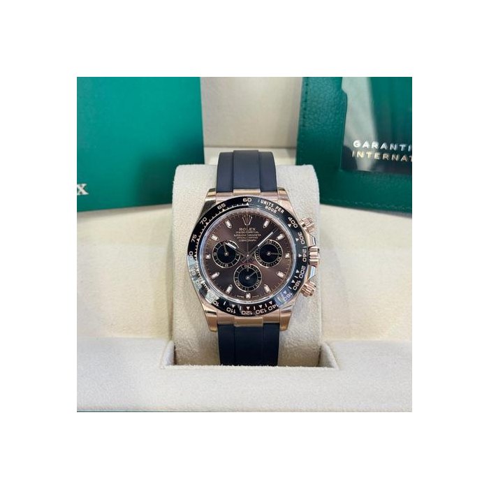 Rolex DaytonaRose Gold Chocolate Dial Oysterflex 2023 Ref. 116515ln