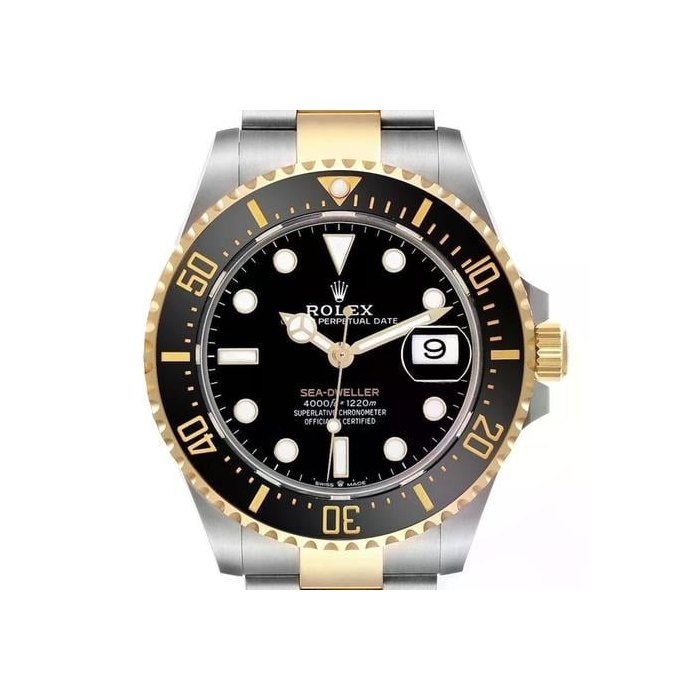 Rolex Sea-Dweller43mm Yellow Gold & Stainless Steel Black Dial Men's Watch M126603-0001 Includes Box Hang Tag & Warranty