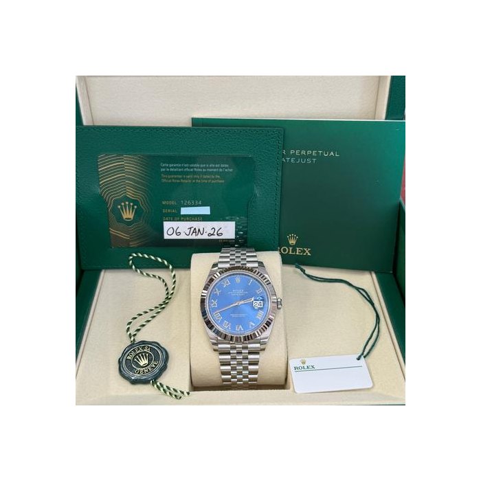 Rolex Datejust41 2026 Blue Azzurro Dial Jubilee 126334 - Complete Set