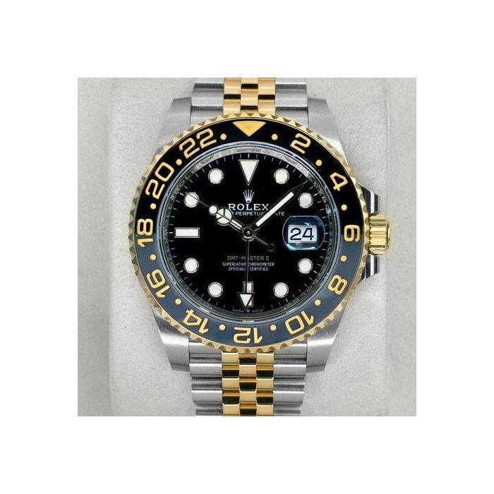 Rolex GMT-Master II2025 GMT-Master II 40mm 126713GRNR Two-Tone Jubilee Black Dial