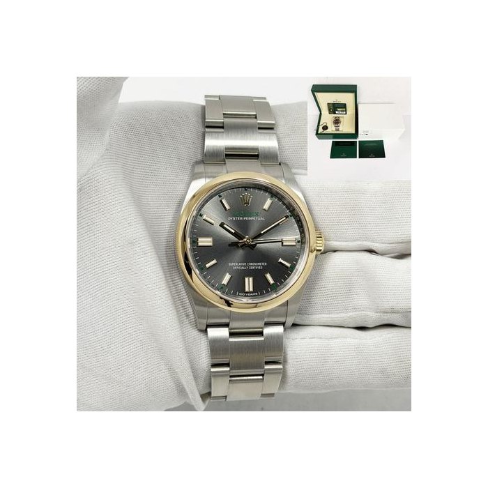 Rolex Oyster PerpetualNew 2026 Rolex Oyster Perpetual 100 Years 126003 36MM Grey Two-Tone Yg B/pOyster Perpetual