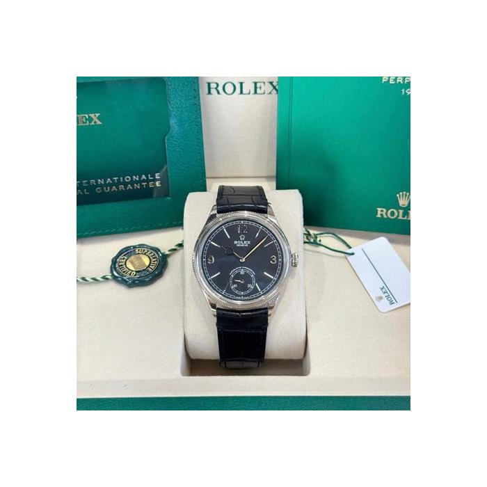 Rolex 1908White Gold Black Dial Full Set 2023 Ref. 52509