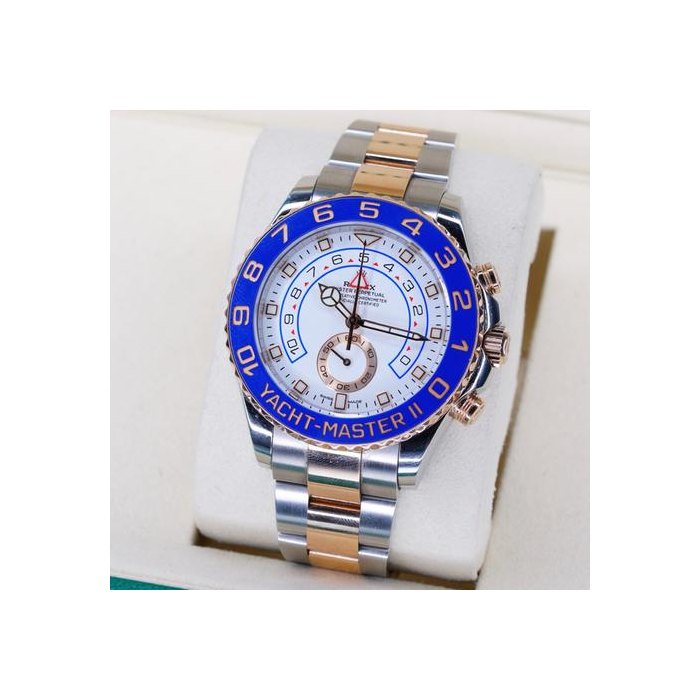 Rolex Yacht-Master II116681 “MERCEDES HANDS” White Dial Mercedes Hands Two-Tone Rose Gold & Steel 44mm 2019