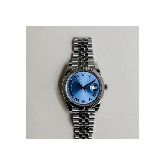 Rolex Datejust41 Blue Roman Numerals Jubilee 2025 Full Set Ref. 126334