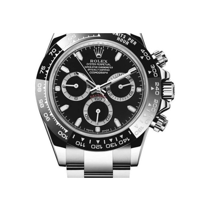 Rolex DaytonaCosmograph Daytona Oyster Steel Black Dial/Bezel Men's 40mm Automatic Watch 116500LN-0002 Full Complete Set Ref. 116500LN-0002-GC