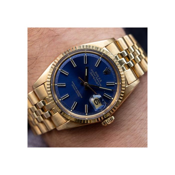 Rolex Datejust36 Dark Blue Sunburst Pie-Pan Dial Ref. 1601