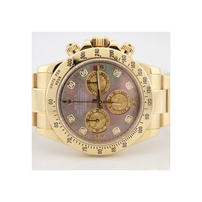 Rolex Daytona2015 Daytona 18k Yellow Gold Tahitian MOP Diamond Dial 40mm Watch 116508 Ref. 116528
