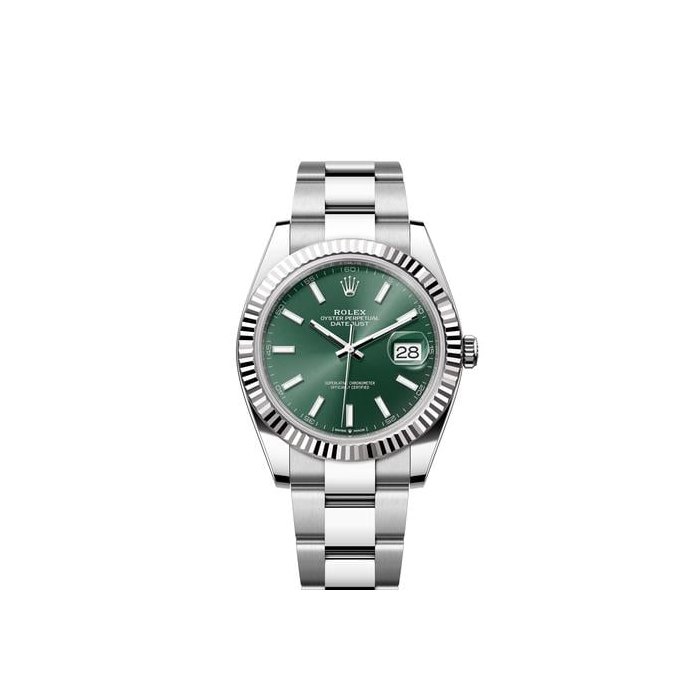 Rolex Datejust41 NEW 2026 Green Index Dial Stainless Steel Fluted Bezel Oyster Bracelet Ref. 126334