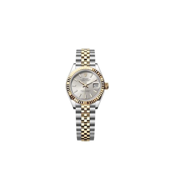 Rolex Lady-DatejustSilver Index Dial Two Tone Yellow Gold Fluted Jubilee Bracelet Ref. 279173