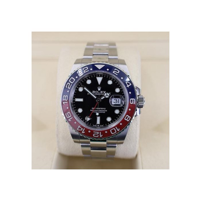 Rolex GMT-Master II40mm Stainless Steel "Pepsi" Oyster Bracelet 126710BLRO